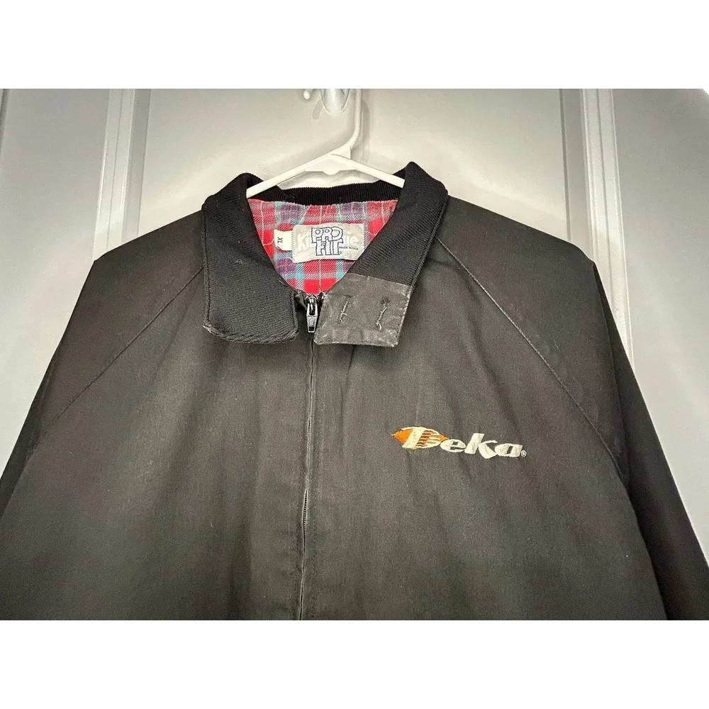 Vintage 70's 80's Deka Batteries Plaid Lined Jacket No‎ Flaws